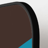 Espresso Drift Overdwars Gestreept met Naam Pickleball Paddle (Links Detail)