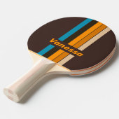 Espresso Drift Pin Gestreept met Naam Tafeltennisbatje (Voorkant Gekanteld)