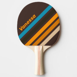 Espresso Drift Schuin Strepen met Naam Tafeltennisbatje