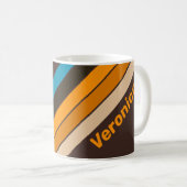 Espresso Drift Strepen met Naam Koffiemok (Voorkant rechts)