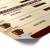 Espresso Drink Chart Poster, infografisch Poster (Hoek)
