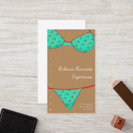 Espresso Drive-Thru Red Bikini Barista stijl Klantenkaartje