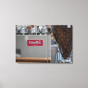 Espresso Elegantie: een kijkje in Estella Caffè Canvas Afdruk