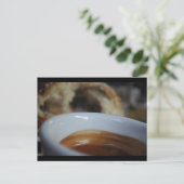 Espresso en Cinnamon-roll Briefkaart (Staand voorkant)
