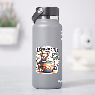 Espresso-formaat Hond met een Latte Energy Sticker