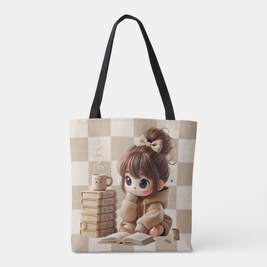 Espresso Girl Tote Bag (Achterkant)