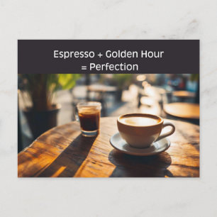 Espresso Gouden Uur, Koffie Liefhebber Reizen Briefkaart