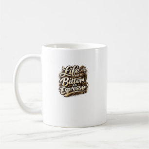 Espresso Grappige Koffie Typografie Ontwerp Koffiemok