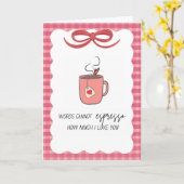 Espresso How Much I love You Greeting Card Kaart (Gele Bloem)