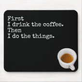 espresso in een bekertje - mousepad muismat (Voorkant)