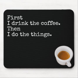 espresso in een bekertje - mousepad muismat