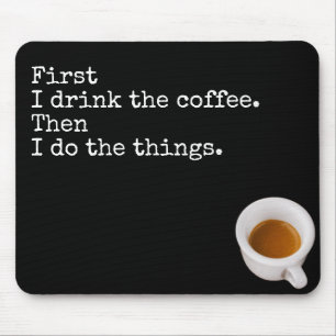 espresso in een bekertje - mousepad muismat