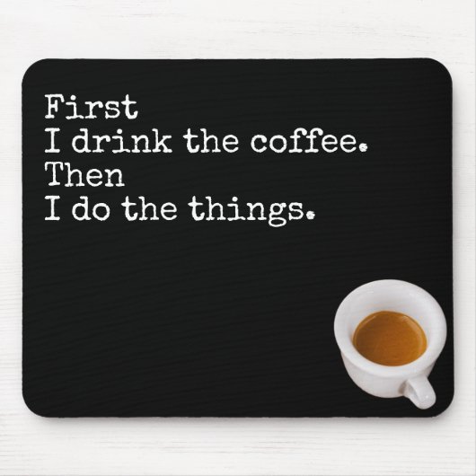 espresso in een bekertje - mousepad muismat (Voorkant)