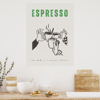 Espresso Italiaanse koffie Poster