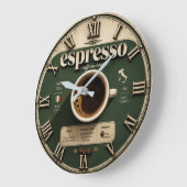 Espresso Italian Coffee Bar Kitchen Decor Grote Klok (Hoek)