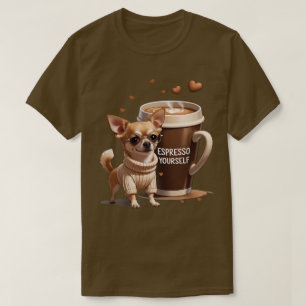 Espresso jezelf – Coffee Chihuahua Editie T-shirt