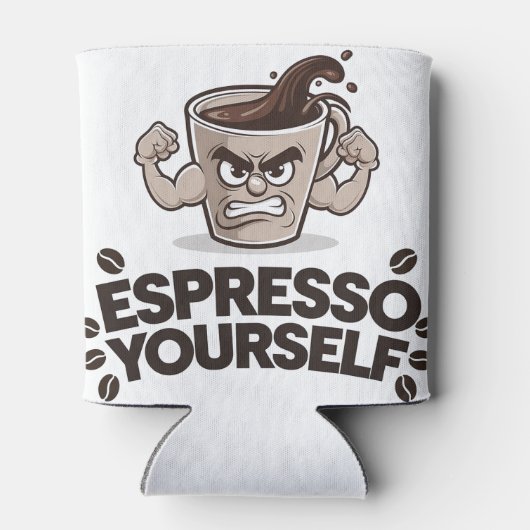 Espresso Jezelf - Grappig Koffie Liefhebber Design Blikjeskoeler (Achterkant)