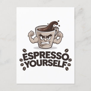 Espresso Jezelf - Grappig Koffie Liefhebber Design Briefkaart