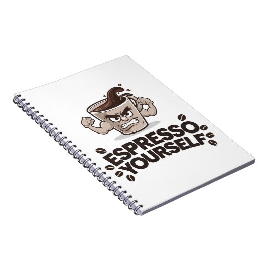 Espresso Jezelf - Grappig Koffie Liefhebber Design Notitieboek (Rechterzijde)