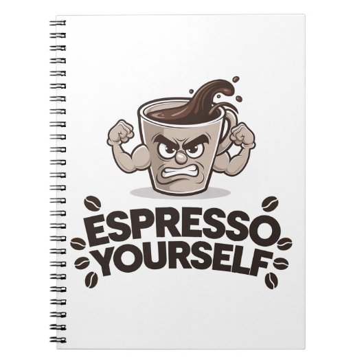 Espresso Jezelf - Grappig Koffie Liefhebber Design Notitieboek (Voorkant)