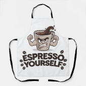 Espresso Jezelf - Grappig Koffie Liefhebber Design Schort (Voorkant)