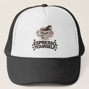 Espresso Jezelf - Grappig Koffie Liefhebber Design Trucker Pet