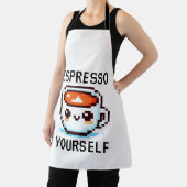 Espresso Jezelf - Grappig Pixel Art Koffie Design Schort (Insitu)