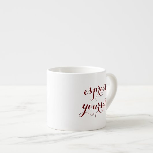 Espresso Jezelf Grappig Quote Humor Wit Keramisch Espresso Kop (Voorkant rechts)