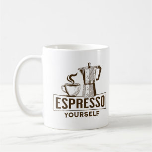 Espresso Jezelf Grappige Koffie Liefhebber Barista Koffiemok