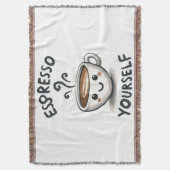 Espresso Jezelf koffie Deken (Voorkant Verticaal)