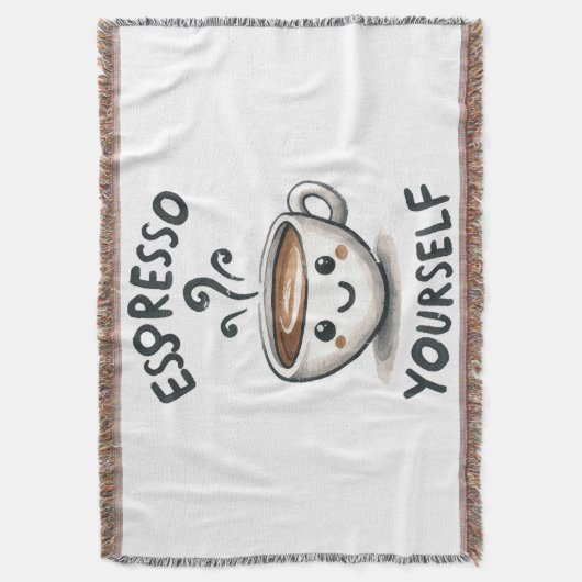 Espresso Jezelf koffie Deken (Voorkant Verticaal)