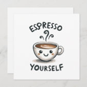 Espresso Jezelf koffie Kaart (Voorkant / Achterkant)