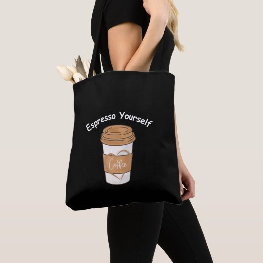 Espresso jezelf koffie liefhebber tote bag (Dichtbij)