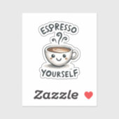 Espresso Jezelf koffie Sticker (Vel)