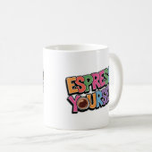 Espresso Jezelf Koffieliefhebber Fun Design Koffiemok (Voorkant rechts)