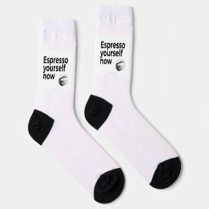 Espresso Jezelf Nu Koffie Quote met Bean Sokken