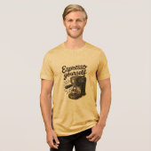 Espresso Jezelf Premium Mannen Tri-blend Tri-Blend Shirt (Voorkant volledig)