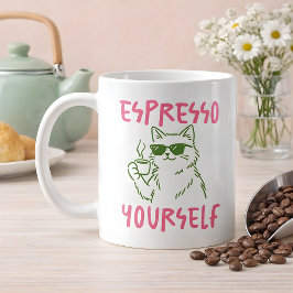 Espresso Jouwzelf Grappige Kat Koffie Koffiemok