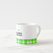 Espresso knuffel seizoen Mok in het groen (Voorkant rechts)