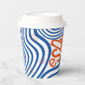 Espresso Koffie Levendige Papier Cups Papieren Bekers (Voorkant)
