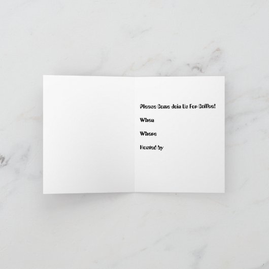 Espresso koffie uitnodiging (Binnen)