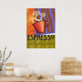 Espresso koffiebar - Pop Art Poster (Keuken)