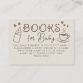 Espresso Koffieboeken voor babyverzoek Informatiekaartje (Voorkant)