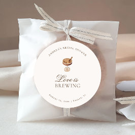 Espresso Koffieliefde is Vrijgezellenfeest brouwen Ronde Sticker