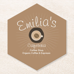 Espresso Koffiezaak Logo   Kartonnen Onderzetters