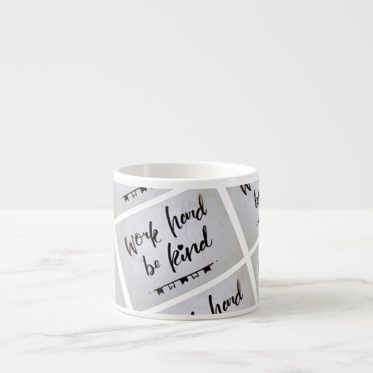 Espresso kop - Werk hard, wees aardig (Voorkant)