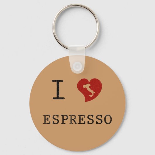 Espresso liefhebbers Ik hou van Espresso Sleutelhanger (Voorkant)