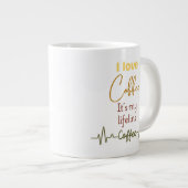 Espresso Lifeline Funny Gift mok voor Cafeïne Fans (Voorkant rechts)