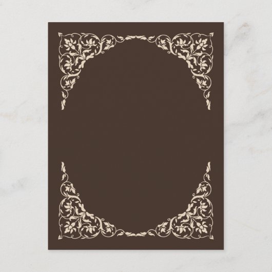Espresso Luxe Brown and Beige Wedding Menu (Achterkant)