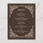 Espresso Luxe Brown and Beige Wedding Menu (Voorkant)
